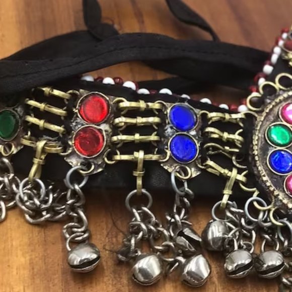 Afghan Kuchi Bells Matha Patti, Headpiece, Hair Jewelry - Picture 6 of 6